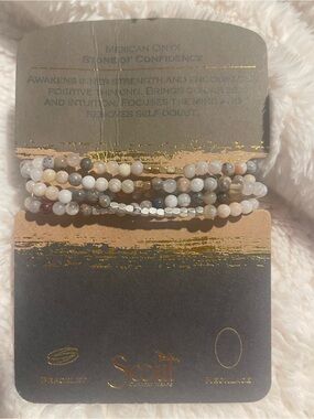 Scout Multi-Strand Beaded Bracelet in Cream, Beige, Gray and Brown Tones